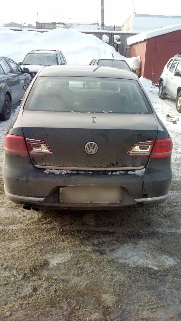 Volkswagen удаление вмятины фото до